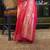 Kimisha women's orange silk woven saree with unstitched blouse piece