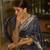 Kimisha women's navy blue silk woven saree with unstitched blouse piece