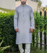 Mens cotton embroidered kurta pajama