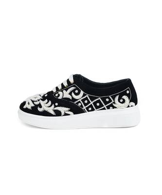 Embroidery Black Rouge Sneakers  4