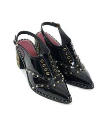 Solid Black Kim Pointed Heel