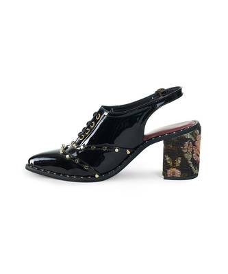 Solid Black Kim Pointed Heel 4