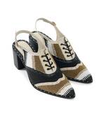 Embroidery Multi Khole Pointed Heels