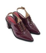 Solid Maroon Kylie Pointed Heels