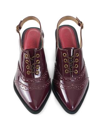 Solid Maroon Kylie Pointed Heels 2