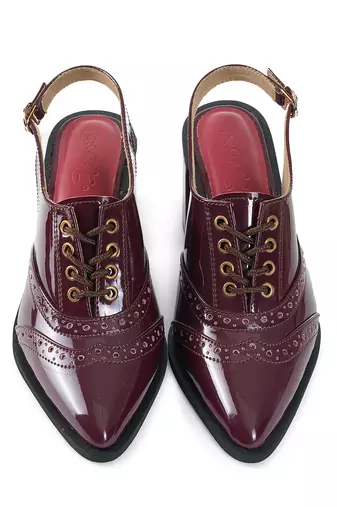 Solid Maroon Kylie Pointed Heels