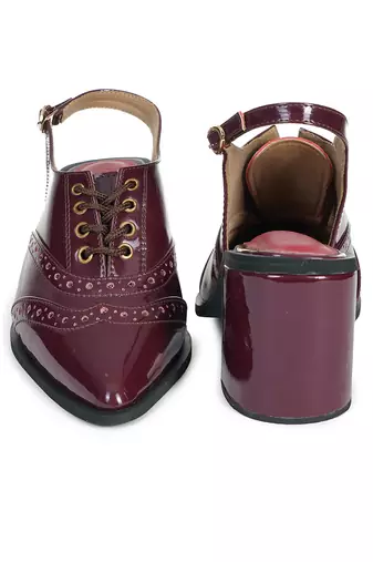 Solid Maroon Kylie Pointed Heels