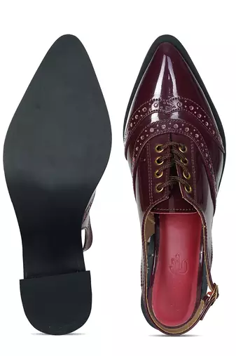 Solid Maroon Kylie Pointed Heels