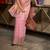 Kimisha women's pink silk woven saree with unstitched blouse piece