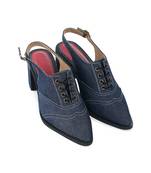 Solid Blue Denim Paris Heels