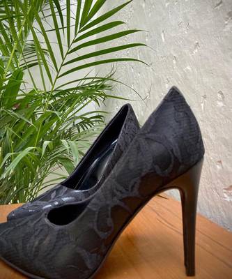 Bat Orchid (Black Pumps Cocktail Shoes High Stilettos ) 2