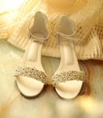 Gold Suede Naaz Embellished Heels