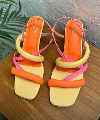 Glow (Yellow Pink Orange Neon Kittle Heels) 1