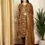 brown pashmina digital printed dress material