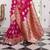 Kimisha women's rani silk woven saree with unstitched blouse piece