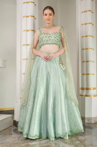 Sage Green Lehenga Set