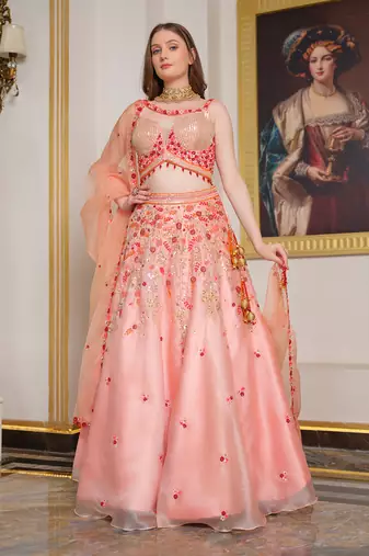 Orange Lehenga Set