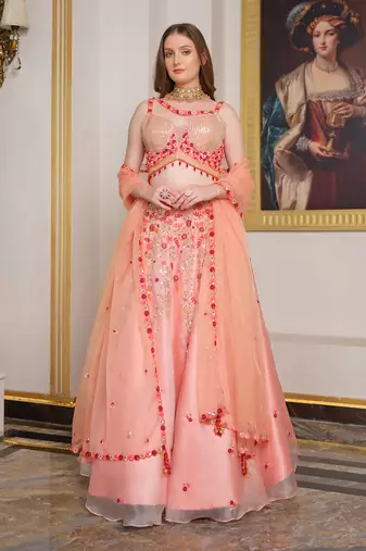 Orange Lehenga Set