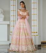 Baby Pink Hand Embellished Lehenga Set