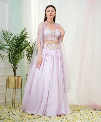 Lilac Celestia Lehenga Set 1