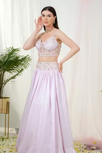 Lilac Celestia Lehenga Set