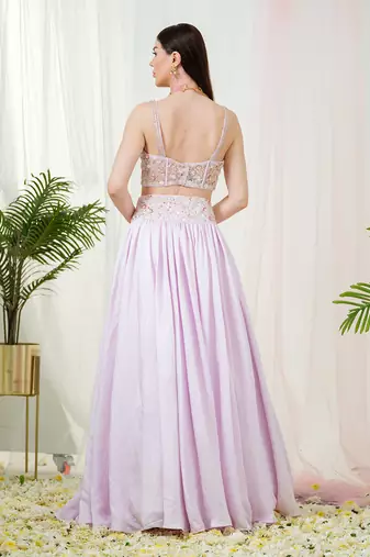 Lilac Celestia Lehenga Set
