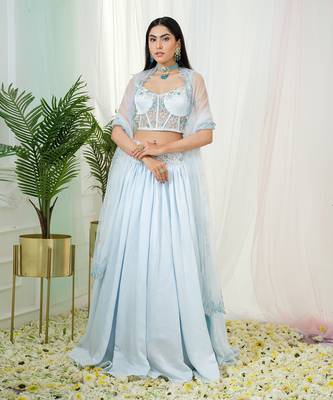 Powder Blue Fable Lehenga Set 1