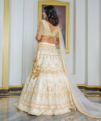 Gold Silk Lehenga Set 2