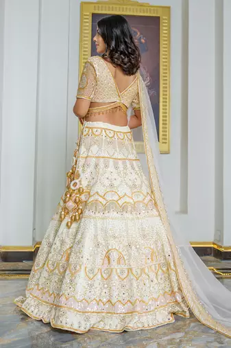 Gold Silk Lehenga Set