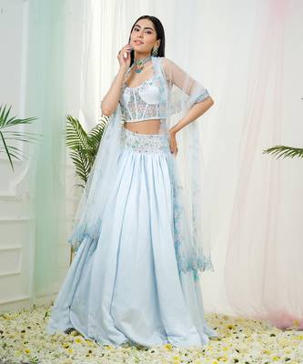 Powder Blue Fable Lehenga Set 2