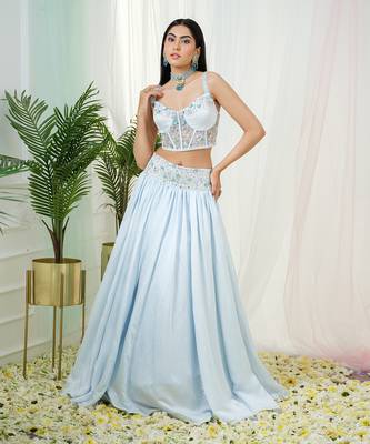 Powder Blue Fable Lehenga Set 3