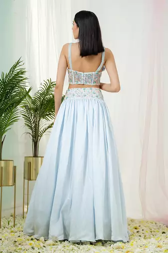 Powder Blue Fable Lehenga Set