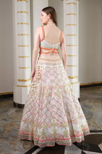 White Lehenga Set