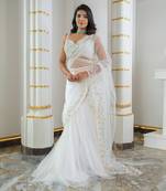 White Mermaid Lehenga Set