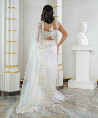 White Mermaid Lehenga Set 3