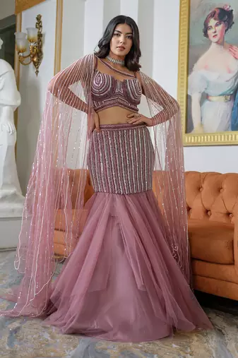 Muave Lehenga Set