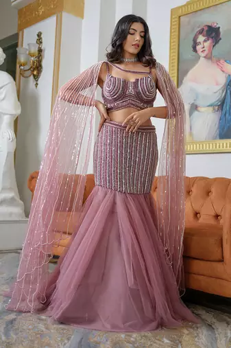 Muave Lehenga Set
