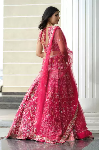 Cherry Pink Lehenga Set