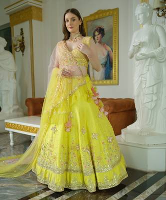 Lime Green Lehenga Set 1