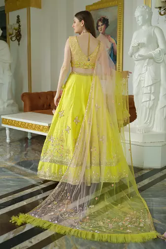 Lime Green Lehenga Set