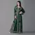 Dark-Green color Full Sleeves Handmade Moroccan Kaftan With Sun-proof hijab