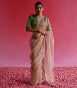 Pink sharad saree set