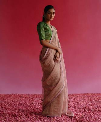Pink sharad saree set 2