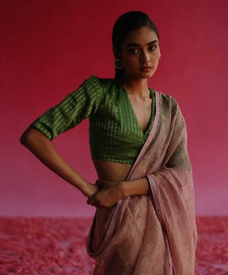 Pink sharad saree set 4