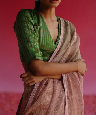 Pink sharad saree set 5