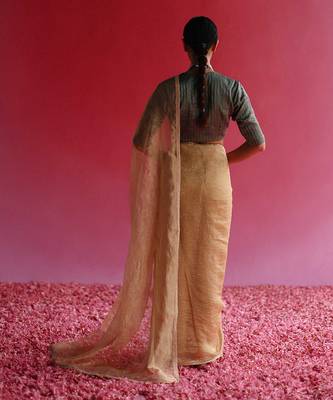 Yellow sharad saree set 3