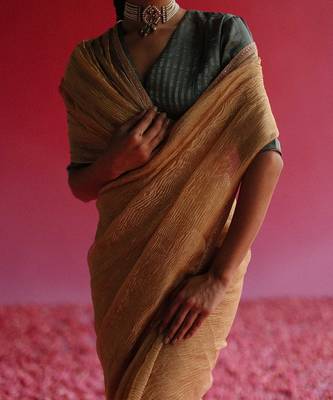 Yellow sharad saree set 5