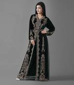 Black Georgette Zari Work Kaftan