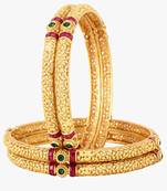 Women set of 4 24k gold-plated embellished designer bangles