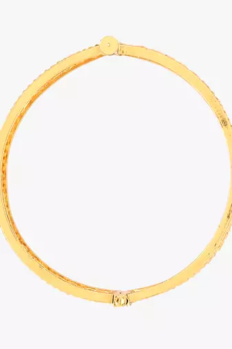 Women set of 2 24k gold-plated embellished designer bangles